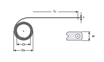 Desenho técnico - Mola de força constante