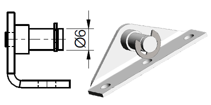 Technical drawing - Endfitting - Brackets mandrel Technical drawing - Endfitting - Brackets mandrel